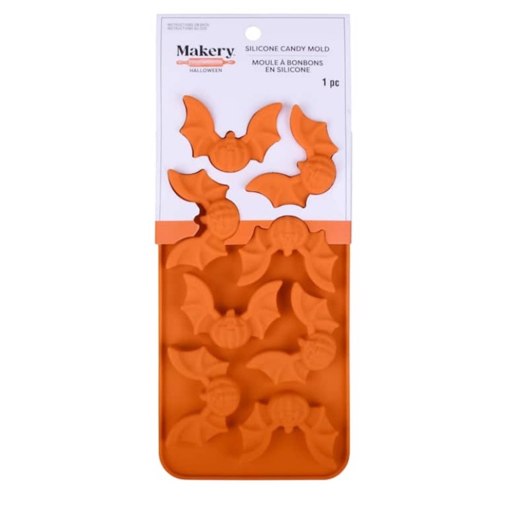 Jack-o'-Lantern Bat Silicone Candy Mold